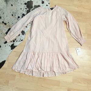 SOMETHING‎ NAVY Blush Pink Mini Dress Ruffle Hem Size 8 NWT